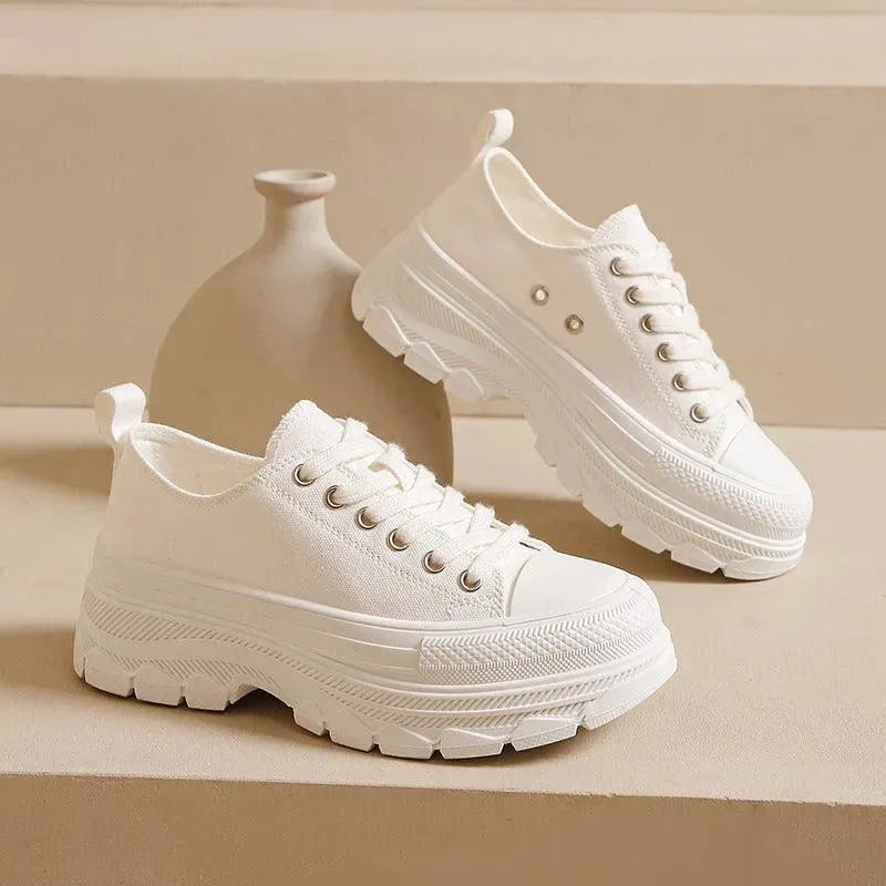 Levoire | Sneaker Casual avec lacets – Élégance et confort pour chaque occasion Blanc