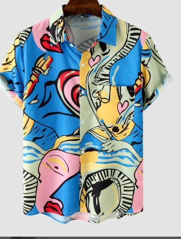 Levoire | Chemise homme avec impression numérique 3D 8style