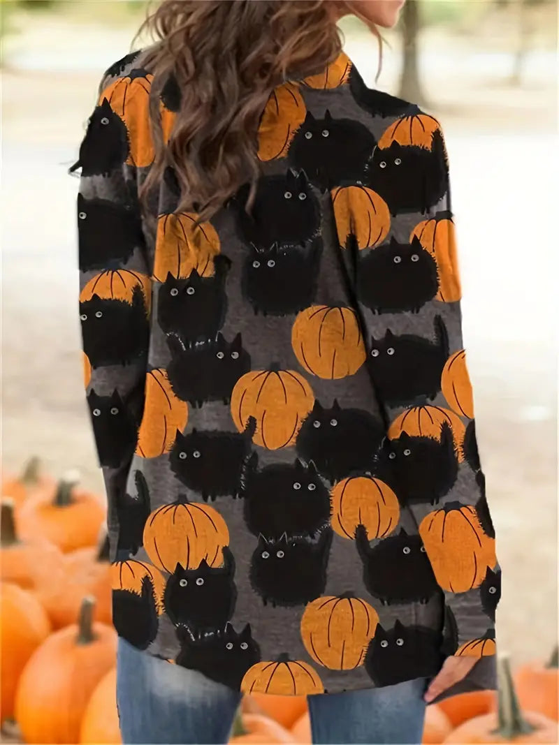 Levoire | Halloween Kurpitsikuvio Vest Tietäen Iloisen Syksyilmeen