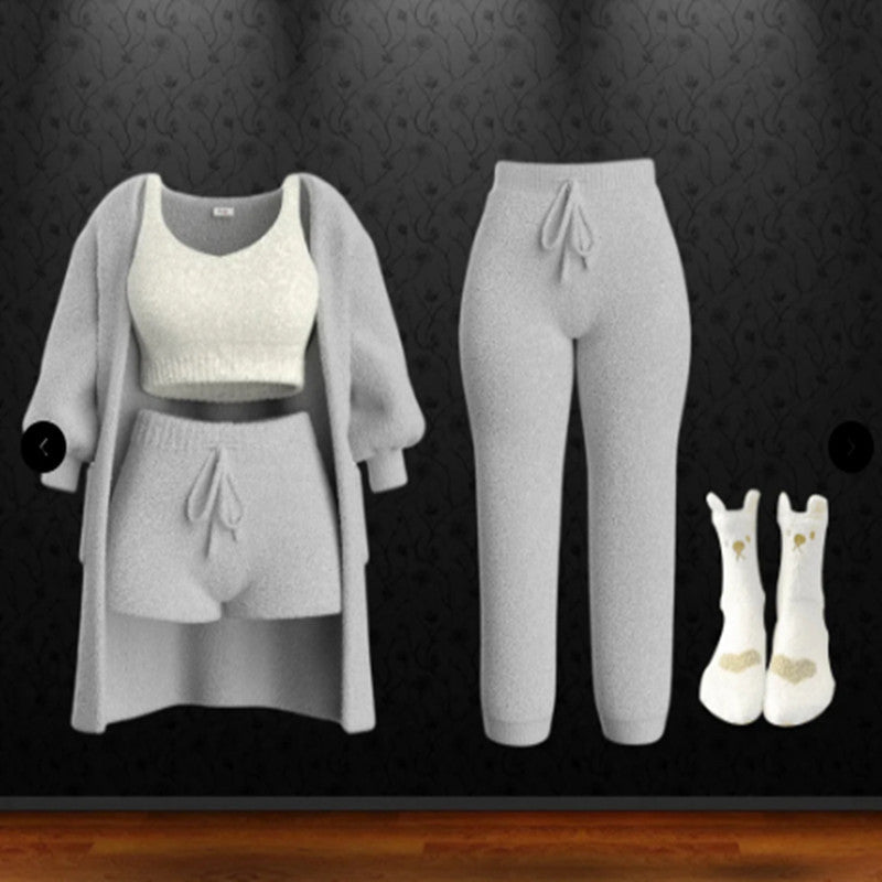 Levoire | Ensemble Confort Lux Gilet, Soutien-Gorge, Shorts, Pantalons Et Chaussettes