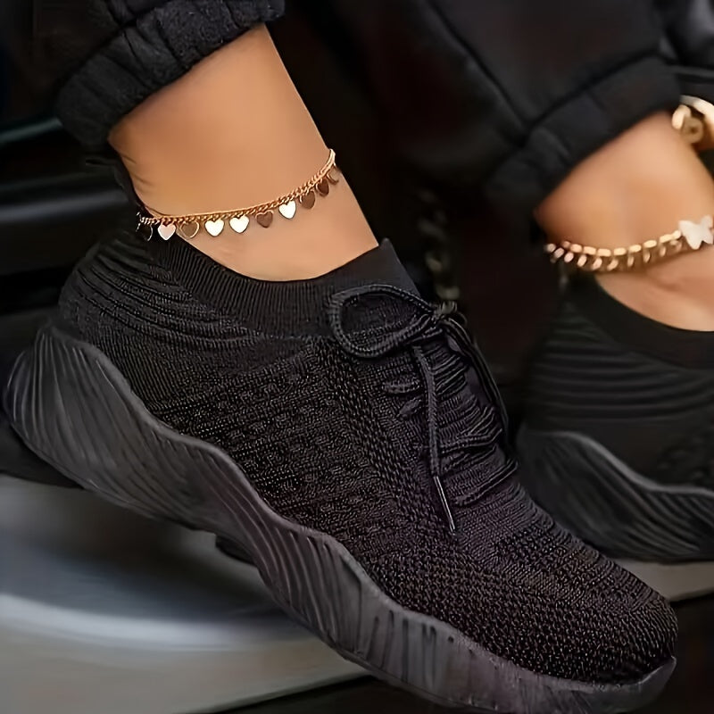 Levoire | Chaussures de sport respirantes et confortables en tricot Noir