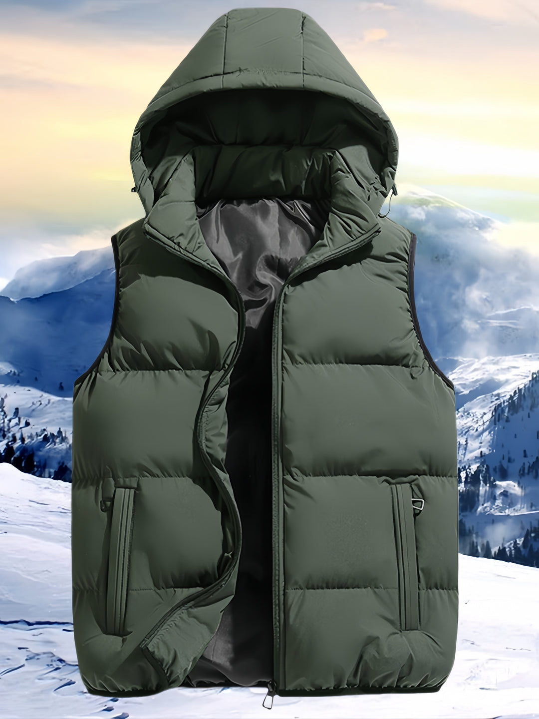 Levoire | Gilet léger avec capuche Vert