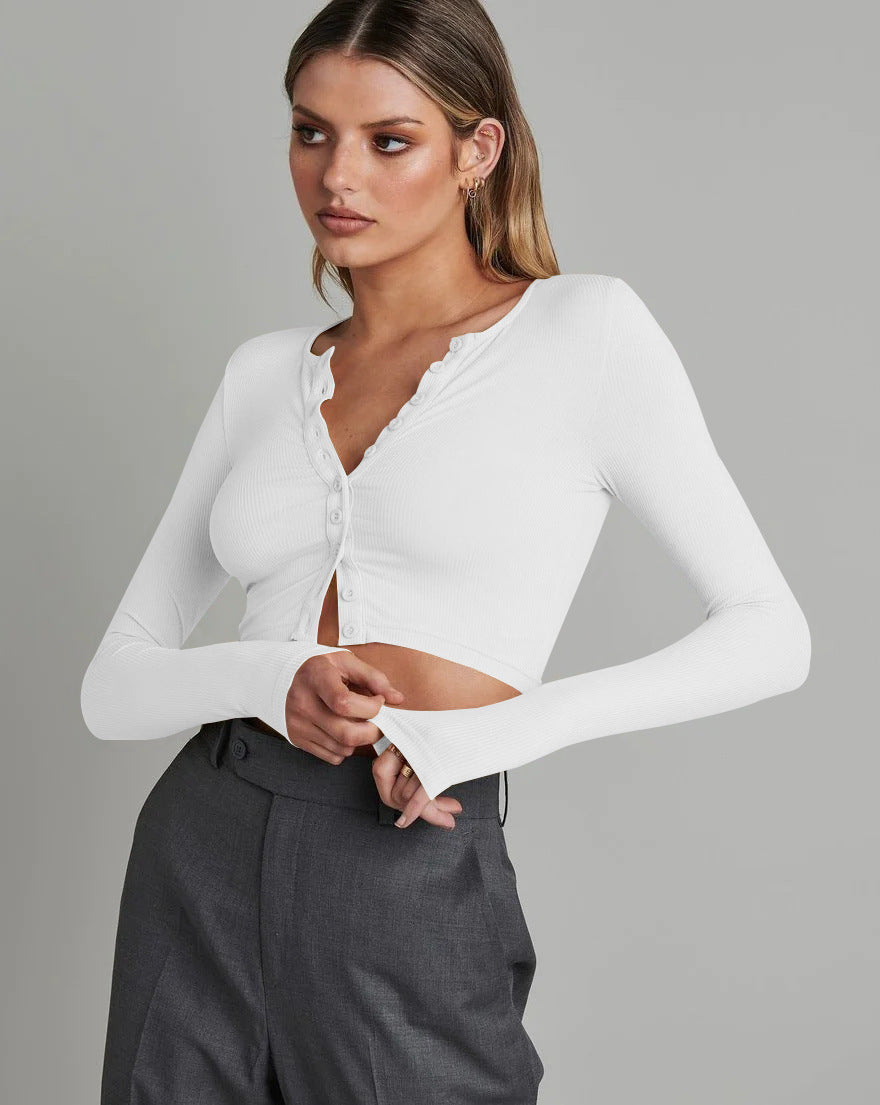 Levoire | Veste En Tricot Cropped Blanc