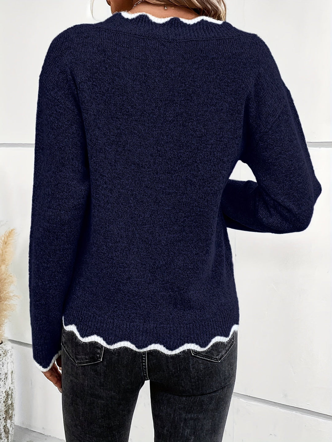 Levoire | Style Pull Avec Volants Et Col En V