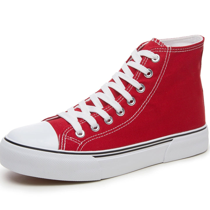 Levoire | Chaussures En Toile À Lacets Élevées Rot