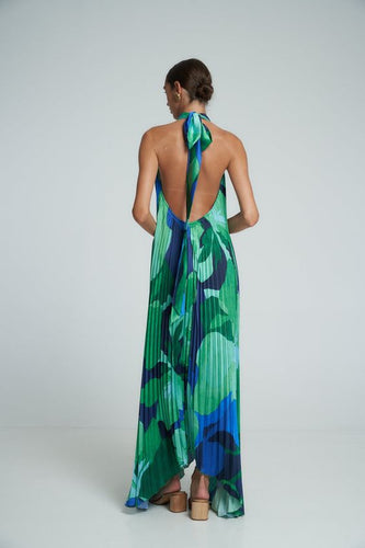 Levoire | Robe Plissée Longue Avec Col Halter