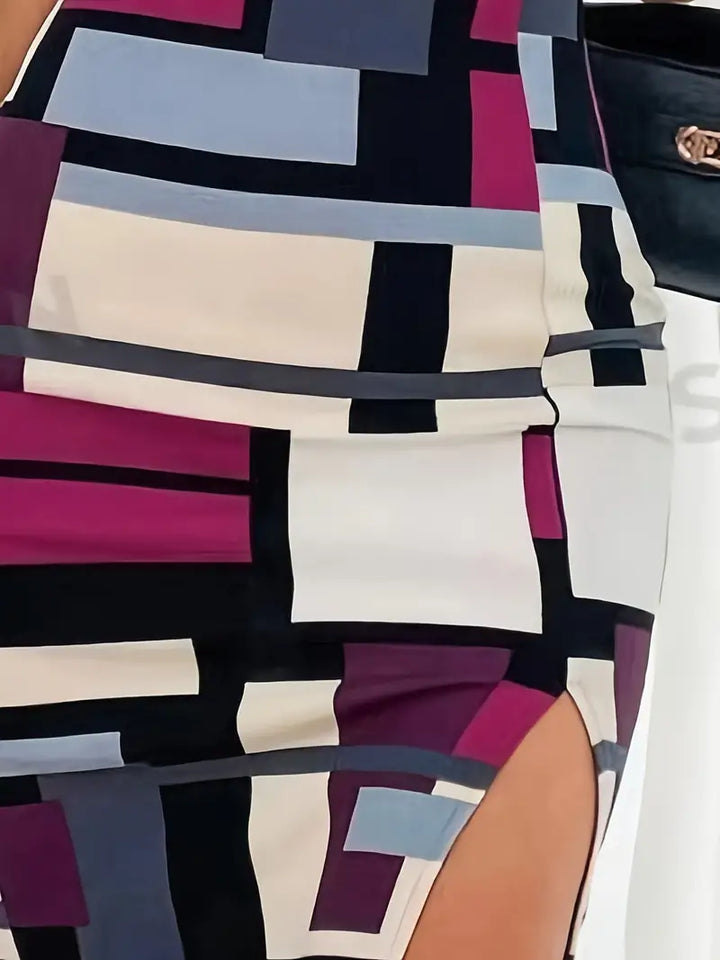 Levoire | Robe Tank À Pinceau En Optique De Bloc De Couleur