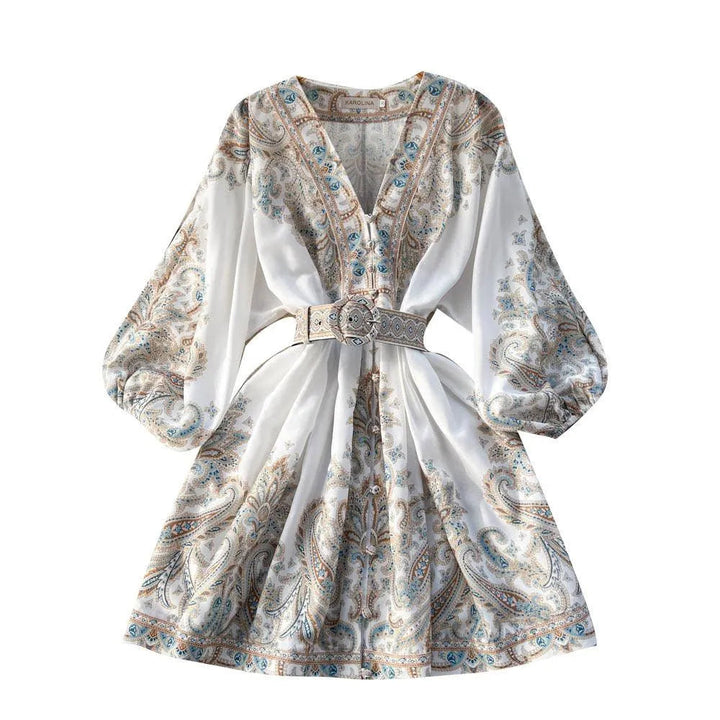 Levoire | Robe mi-longue soirée à manches courtes