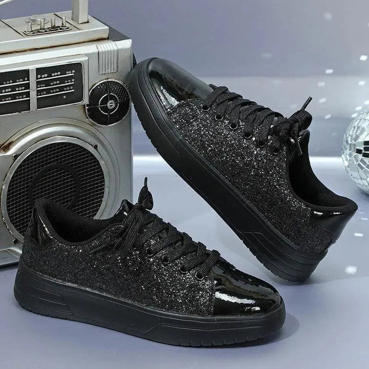 Levoire | Baskets scintillantes avec des paillettes Noir