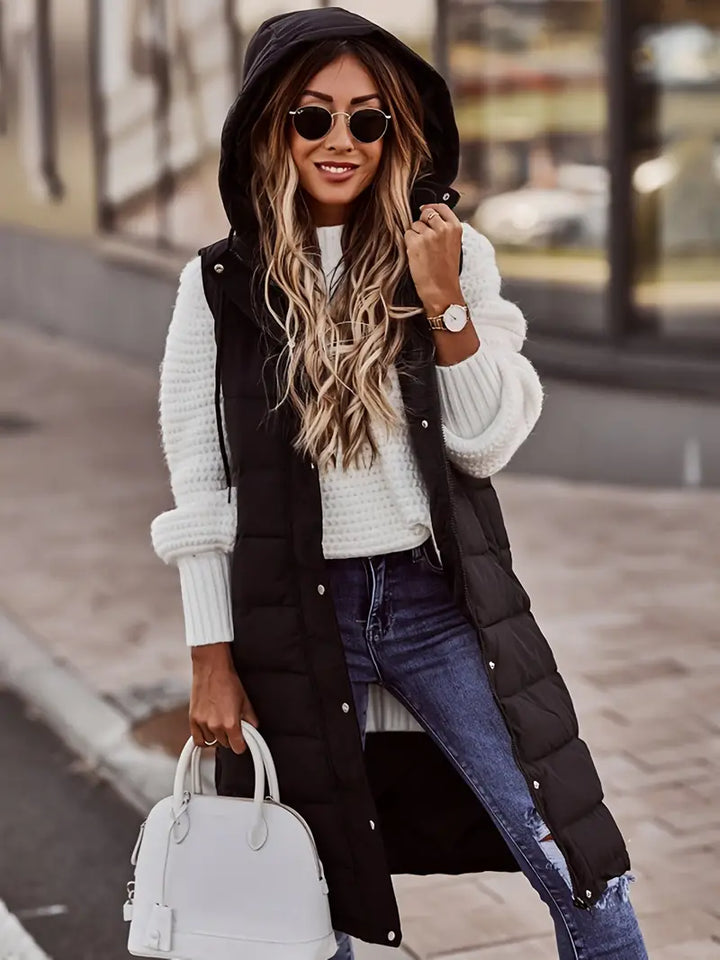 Levoire | Veste De Pluie Plus Longue Pour Femmes Noir