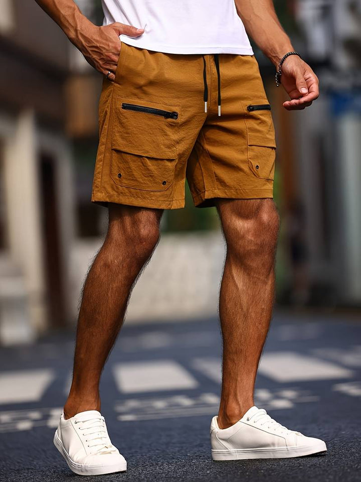 Levoire | Shorts Décontractés Avec Poches Zippées Braun