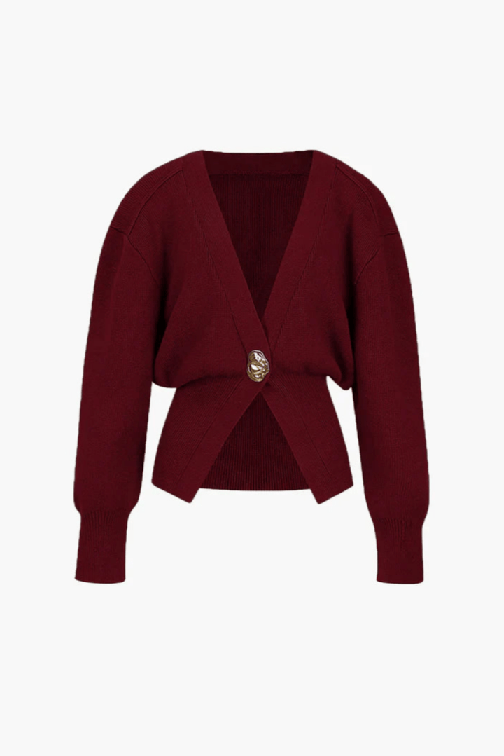 Levoire | Veste Tricot Femme Fermeture Boutons Rétro Rot