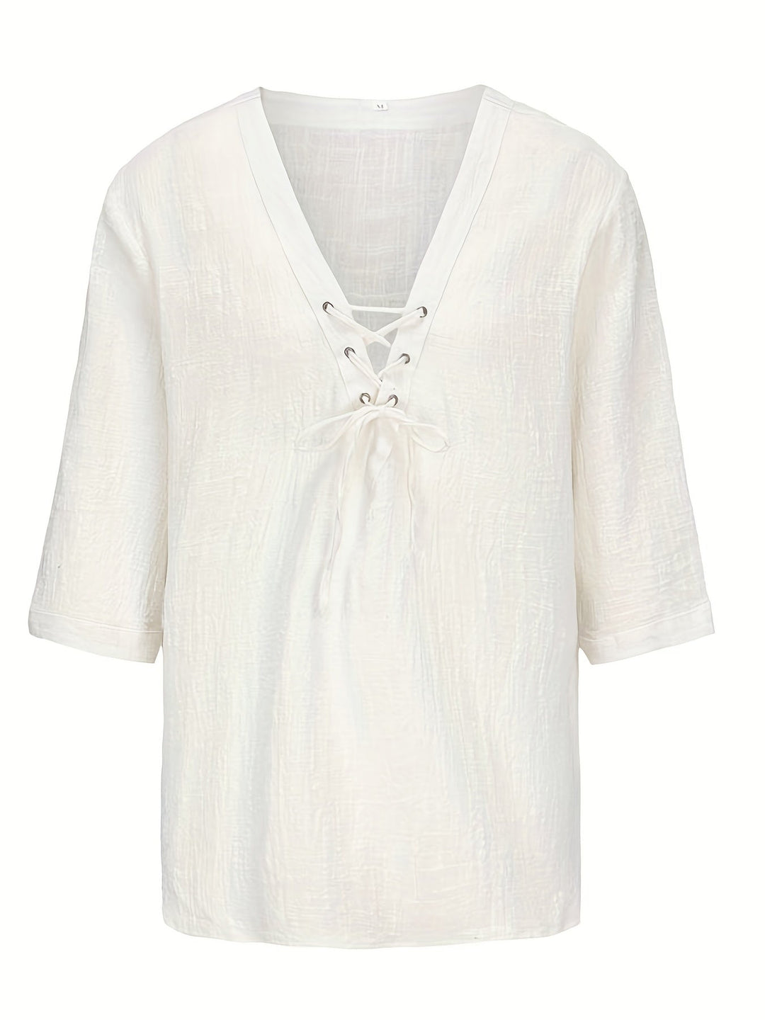 Levoire | T-Shirt V En Coton Respirant Pour Hommes Beige