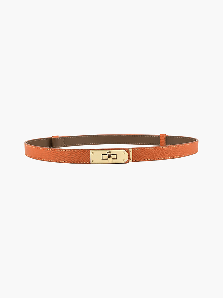 Levoire | Ceinture Fine Ajustable Élégante Orange Taille unique