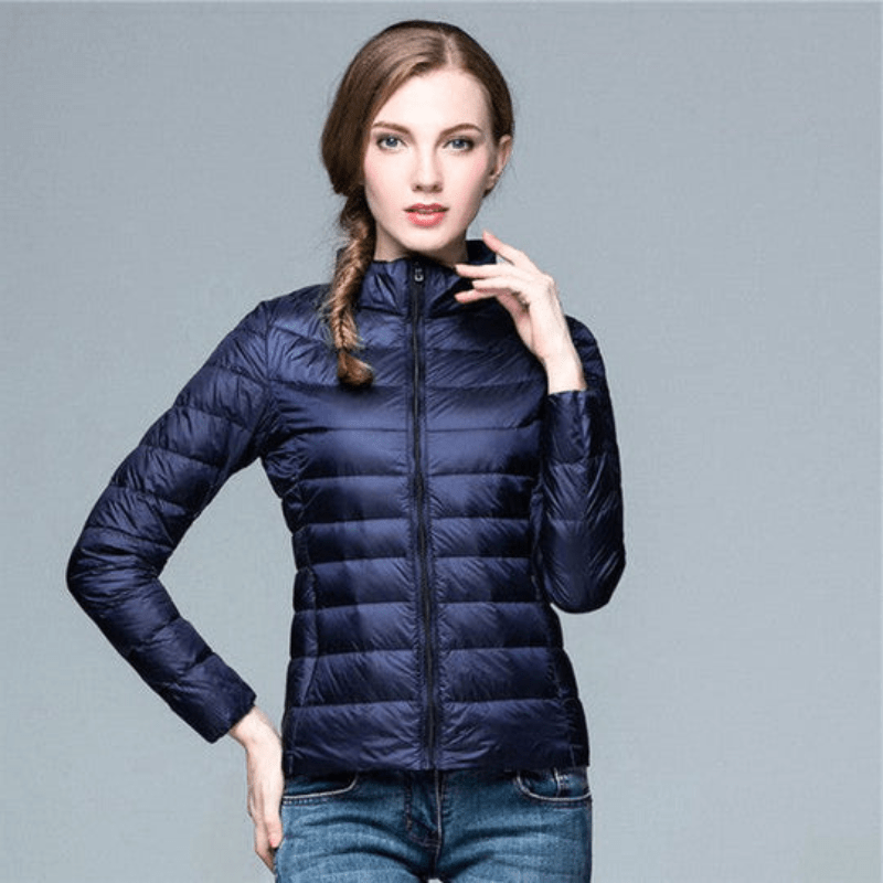 Levoire | Veste Femme Élégante Doudoune Légère Tendance & Confortable Bleu marine