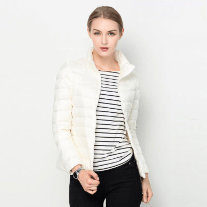 Levoire | Veste Femme Élégante Doudoune Légère Tendance & Confortable Blanc
