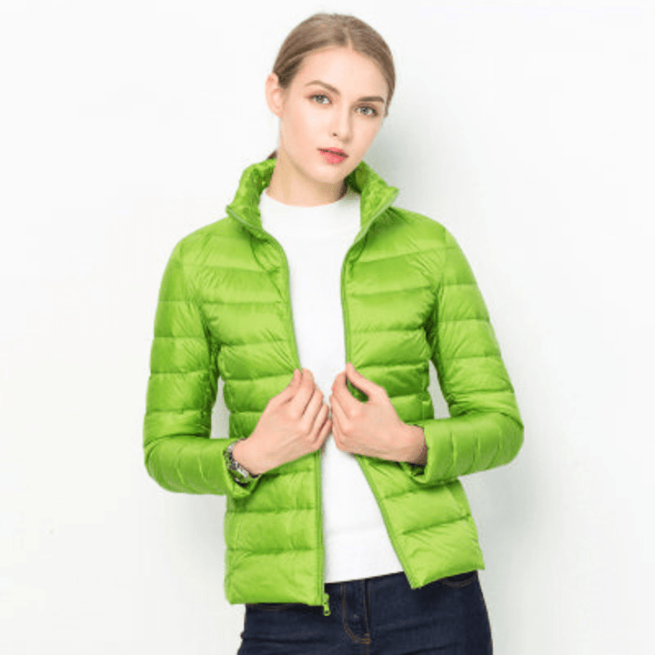 Levoire | Veste Femme Élégante Doudoune Légère Tendance & Confortable Vert