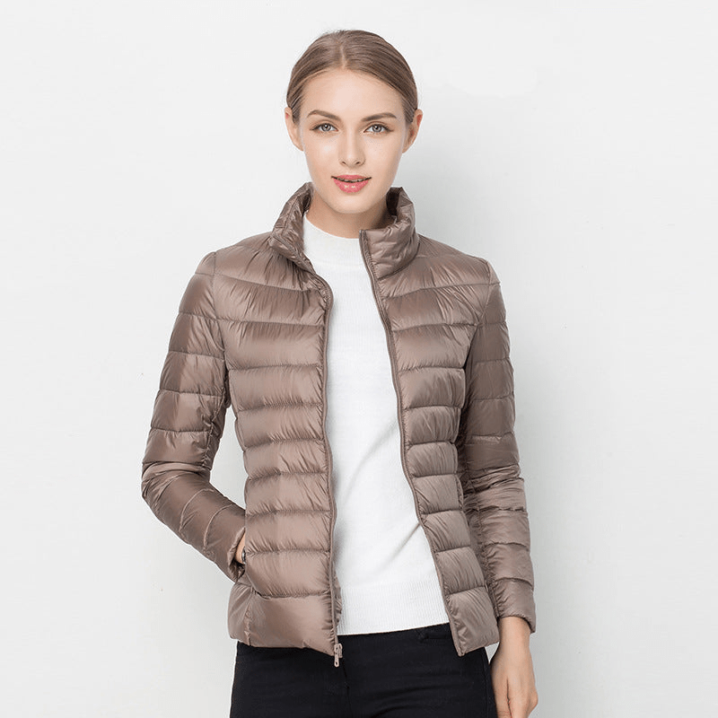 Levoire | Veste Femme Élégante Doudoune Légère Tendance & Confortable Khaki