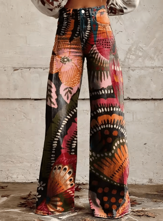 Levoire | Pantalon Boho Vintage À Taille Basse Pour L'Été