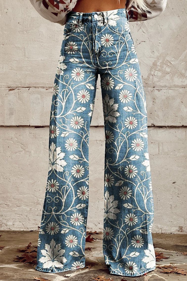 Levoire | Pantalon Vintage Inspiré Boho À Coupe Classique