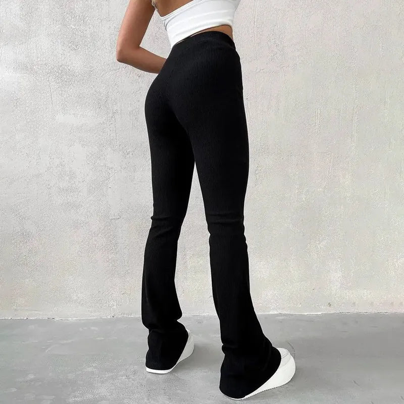 Levoire | Pantalons Évasés Confortables Noir