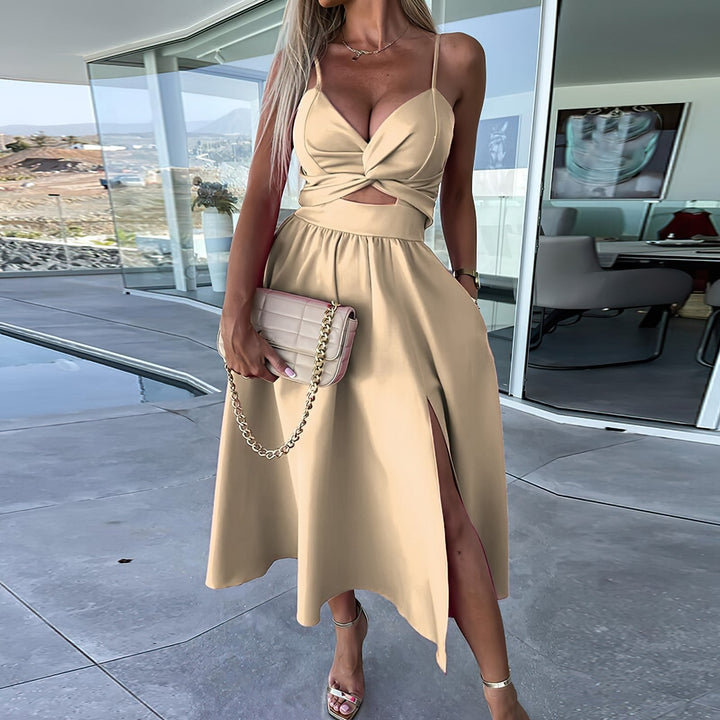 Levoire | Robe midi fendue Khaki