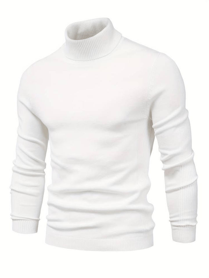 Levoire | Pull à col roulé élégant pour hommes Sweat-shirt Confortable & Stylé Pour Chaque Saison Blanc