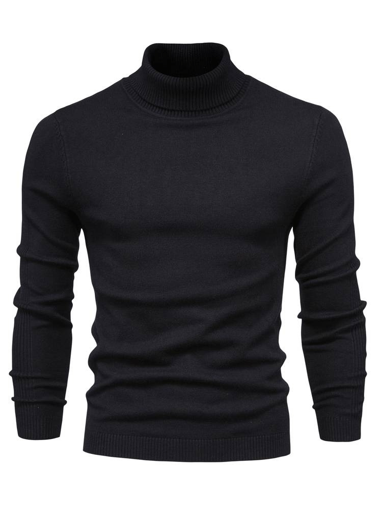 Levoire | Pull à col roulé élégant pour hommes Sweat-shirt Confortable & Stylé Pour Chaque Saison Noir