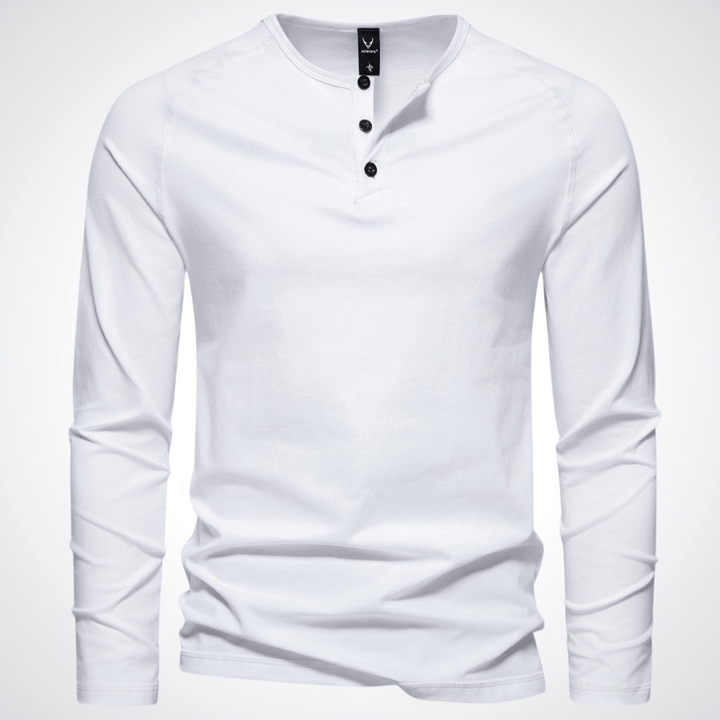 Levoire | Chemise Henley pour hommes élégante Confort Et Classe Blanc