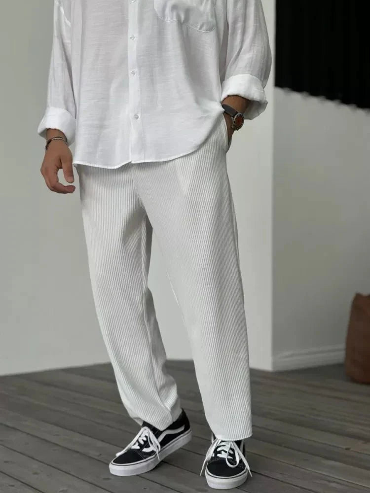 Levoire | Pantalon Élégant Pour Homme Blanc