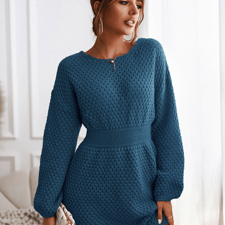 Levoire | Robe en maille confortable pour femmes robe de sudation Bleu foncé