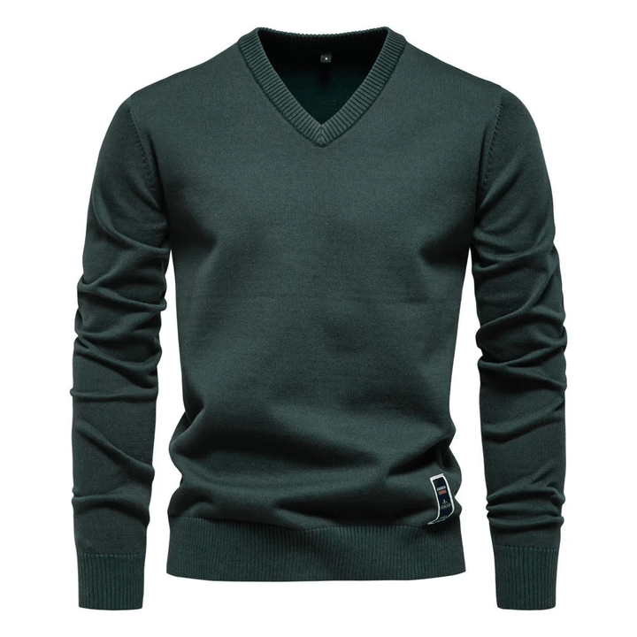 Levoire | Pulls à col en V pour hommes élégants et confortables Matériaux de haute qualité Vert
