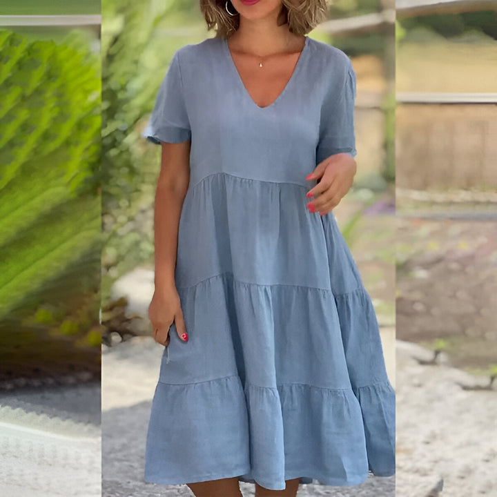Levoire | Comfortchic Robe En Coton Pour Chaque Occasion Bleu