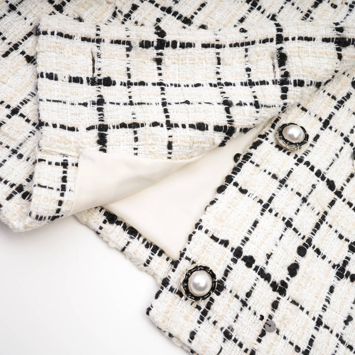 Levoire | Veste Découpée Imprimée À Carreaux