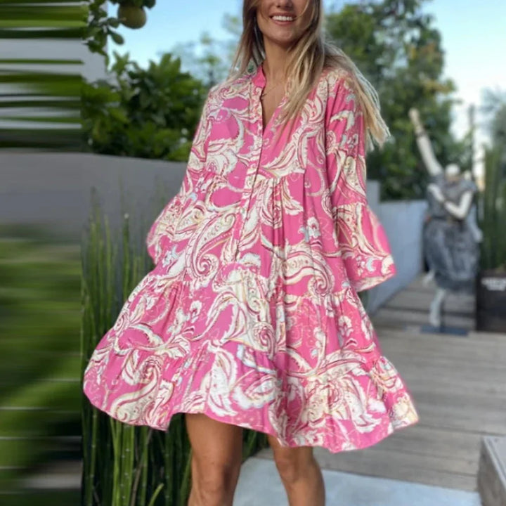 Levoire | Robe À Fleurs Kirkas Rosa