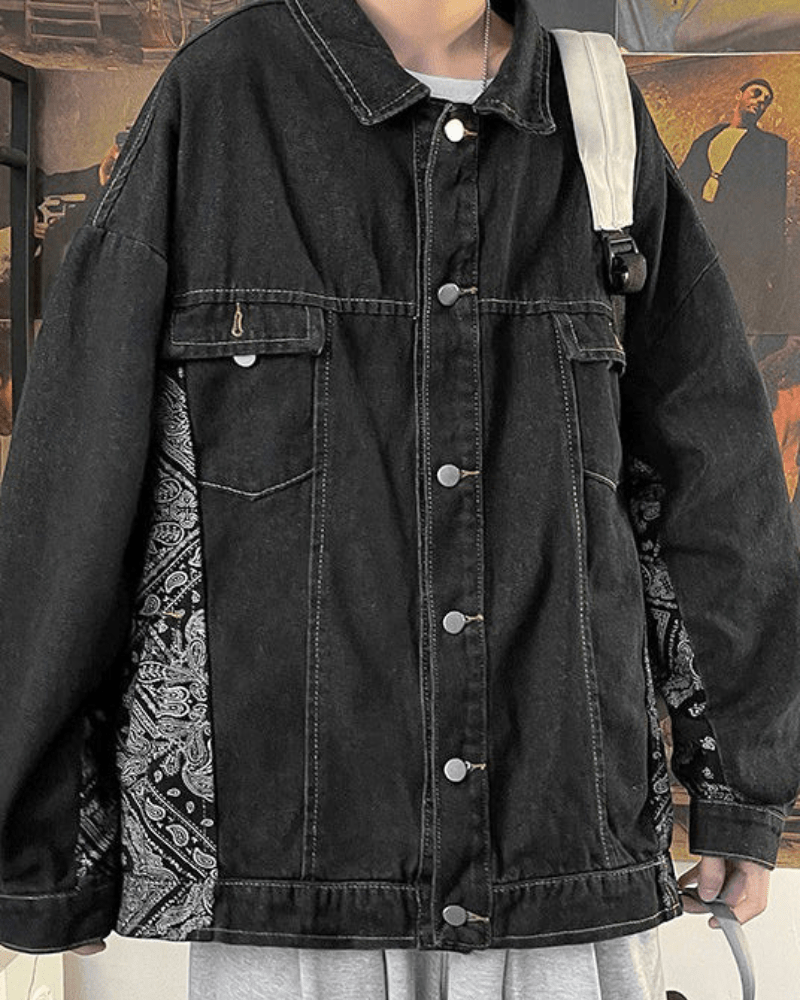 Levoire | Veste homme en denim noir design tendance et élégant idéale pour l'automne