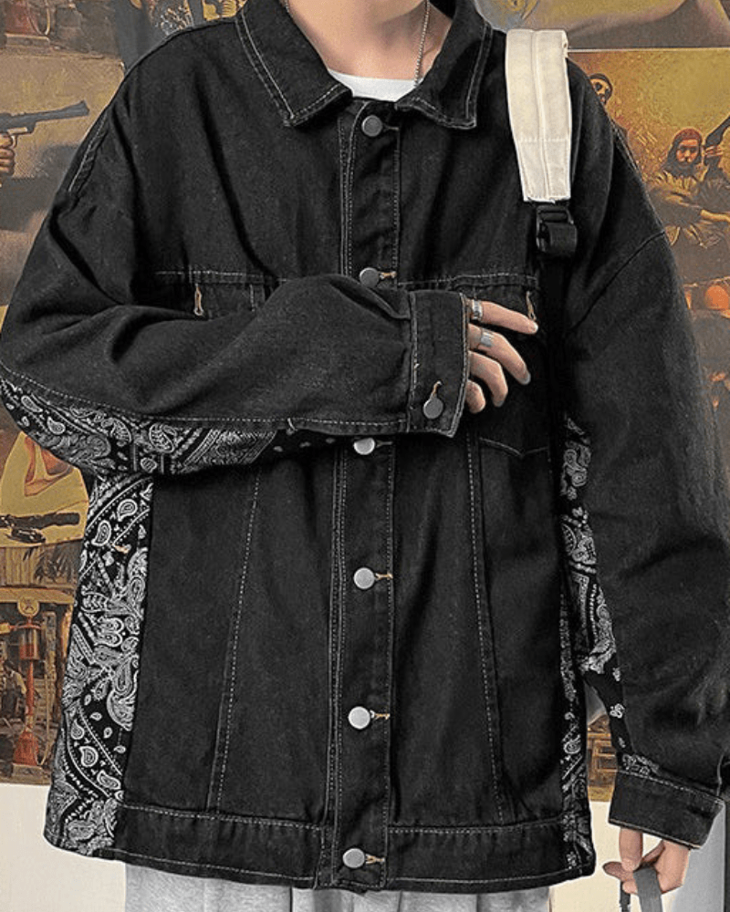 Levoire | Veste homme en denim noir design tendance et élégant idéale pour l'automne 2XL