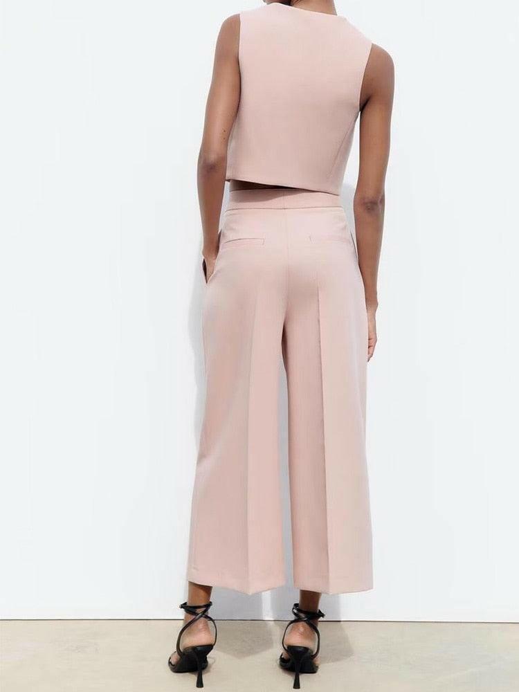 Levoire | Femmes Ensemble De Gilet 2 Pièces Et Pantalon Larges