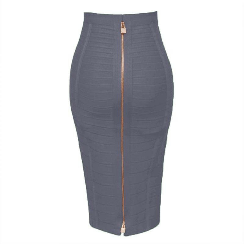 Levoire | Jupe Crayon Élégante Pour Femmes Gris