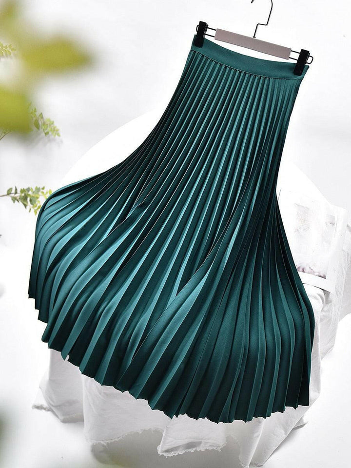 Levoire | Jupe Plissée Longue Femme Vert foncé
