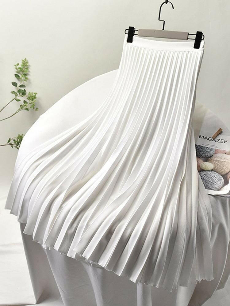 Levoire | Jupe Plissée Longue Femme Blanc