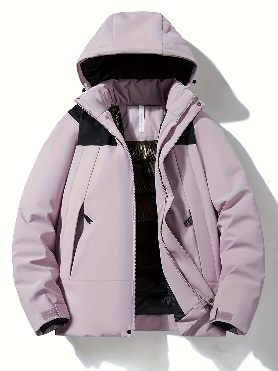Levoire | Veste Longue à Capuche Imperméable avec Fermeture Éclair Liila