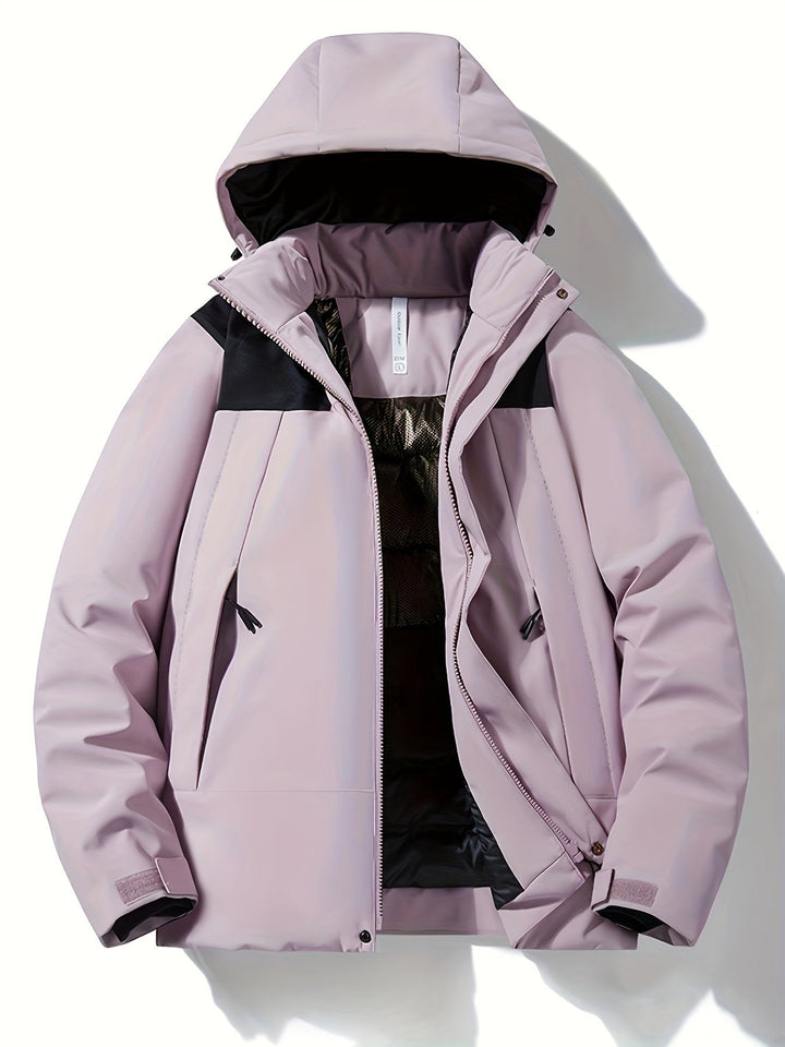 Levoire | Veste Longue À Manches Longues Sans Capuche Avec Fermeture Éclair Lilas
