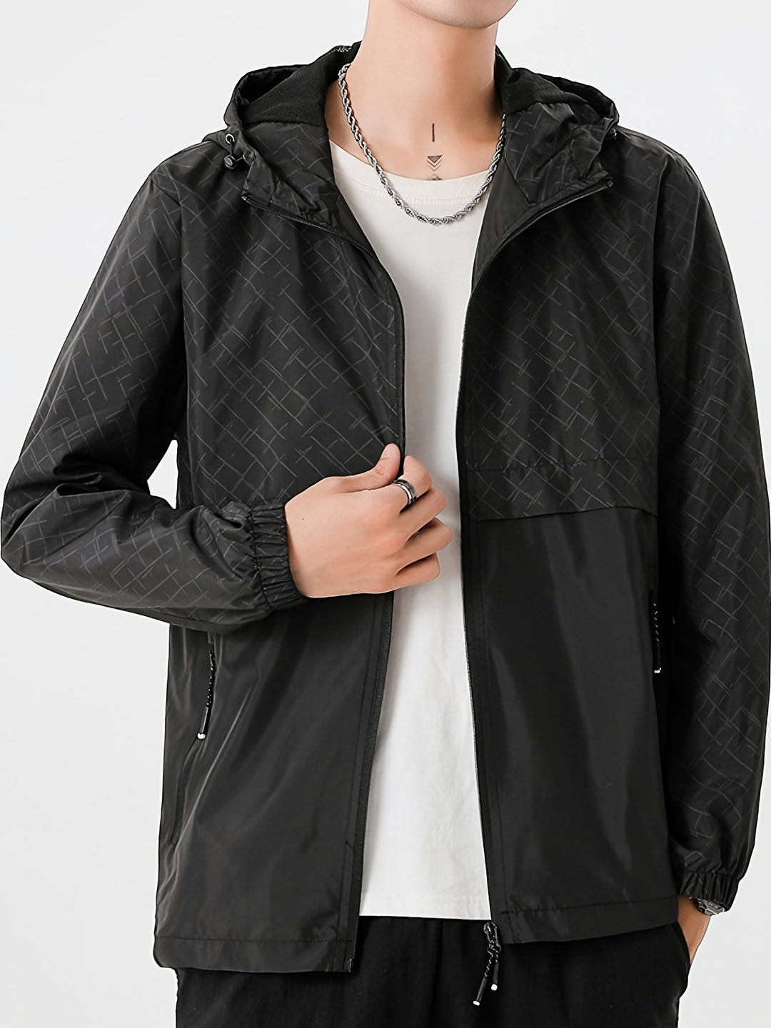 Levoire | Veste De Pluie Pour Hommes À Motif Écossais
