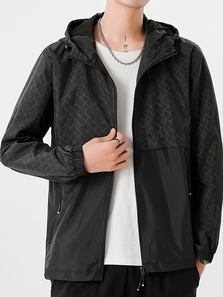 Levoire | Veste De Pluie Pour Hommes À Motif Écossais