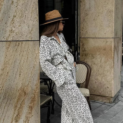 Levoire | Robe à imprimé léopard à taille haute pour femmes