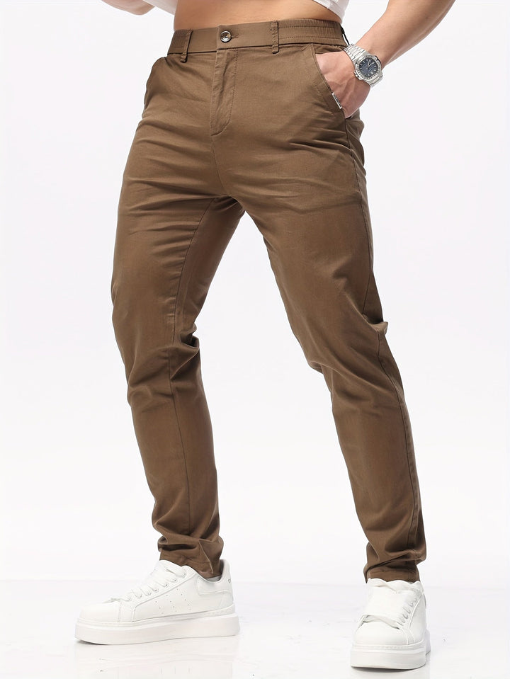 Levoire | Stretch Slim Fit Détente Mélange De Coton Pantalon