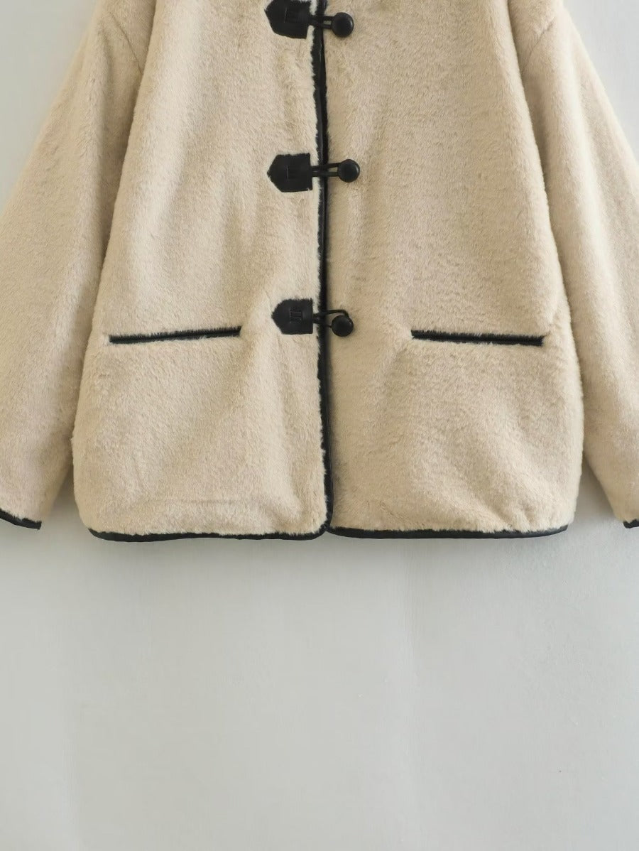 Levoire | Manteau En Laine D'Agneau Avec Liste De Boutonnage Simple