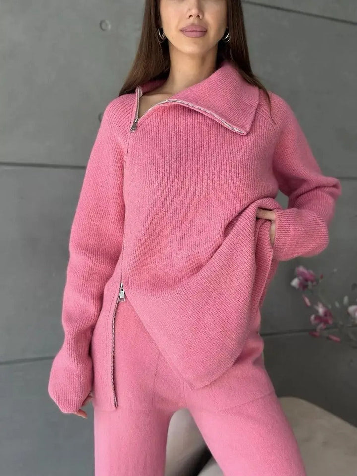 Levoire | Ensemble En Tricot Confortable Rosa Une taille