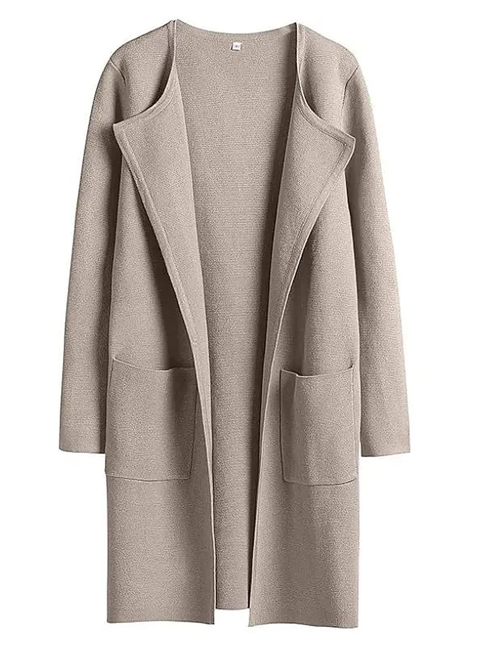 Levoire | Nouveau manteau de mode à revers Gris Abricot